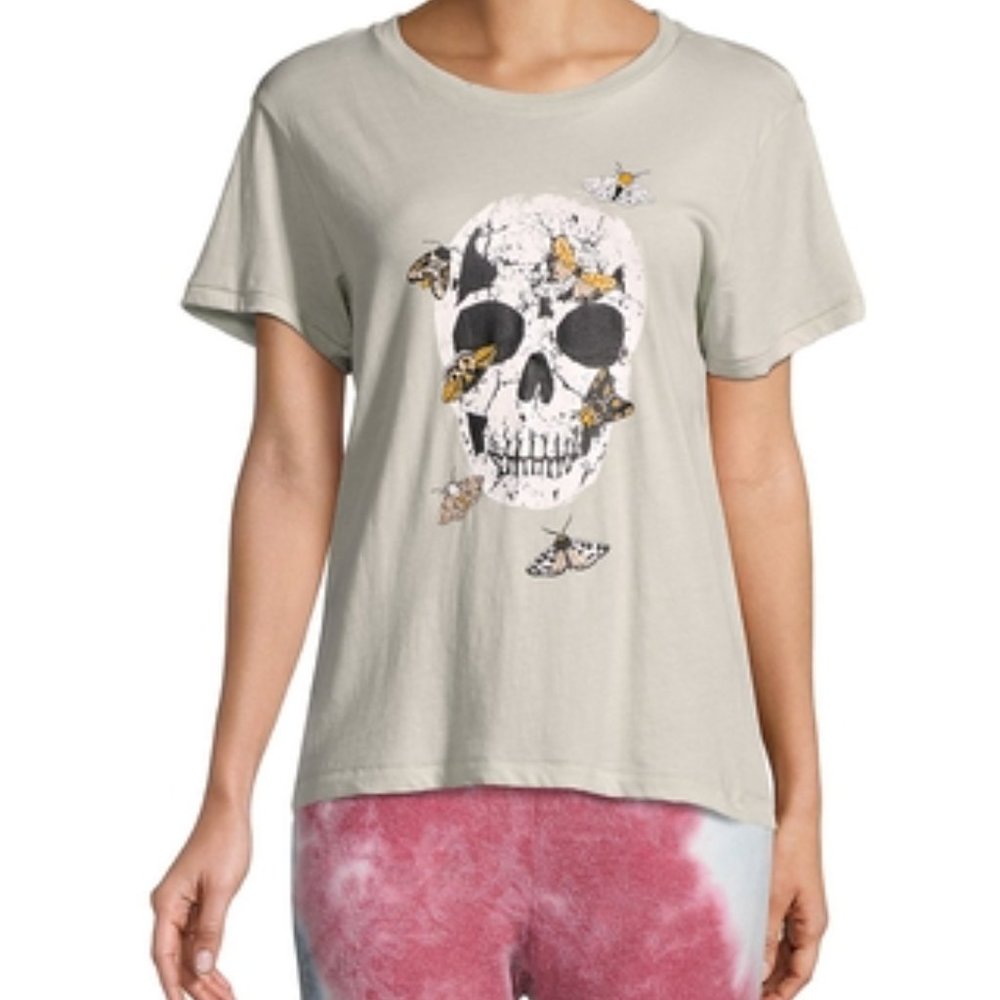 WILDFOX New Keke Moth Skull Graphic Tee T-shirt XS